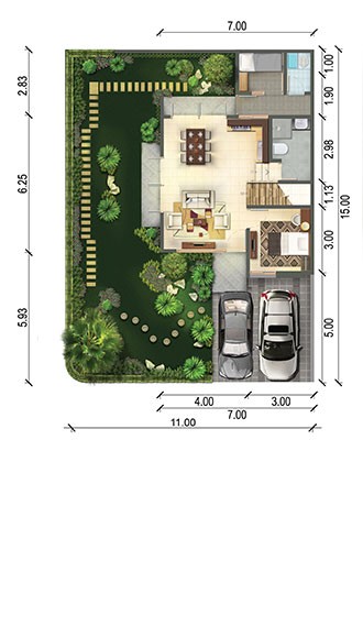 FLOOR 1 - TYPE 11X15